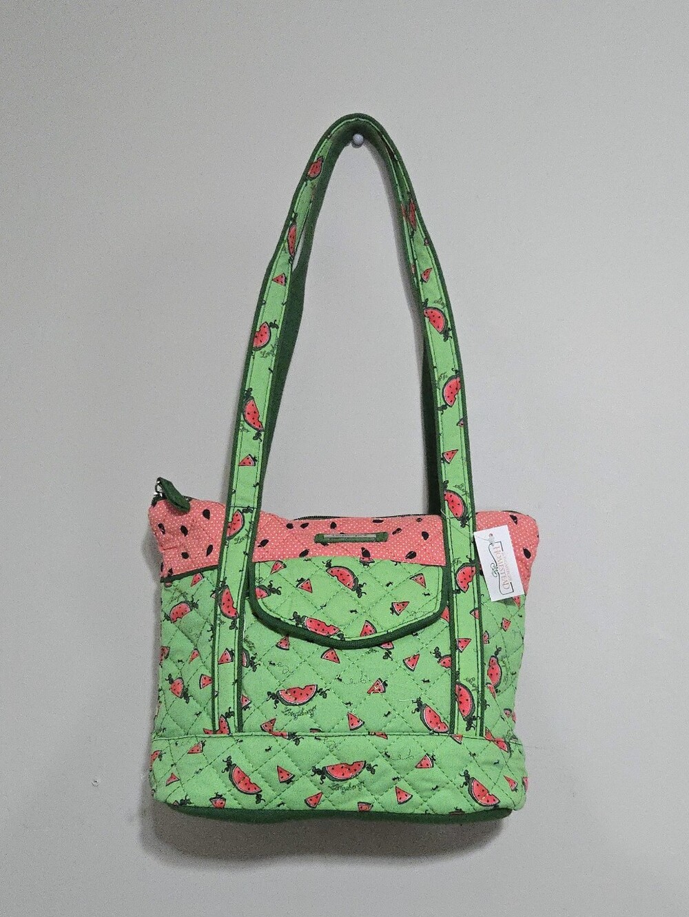 NWT Longaberger Watermelon Seeds and Ants Tote Bag - 10" Tall x 11"